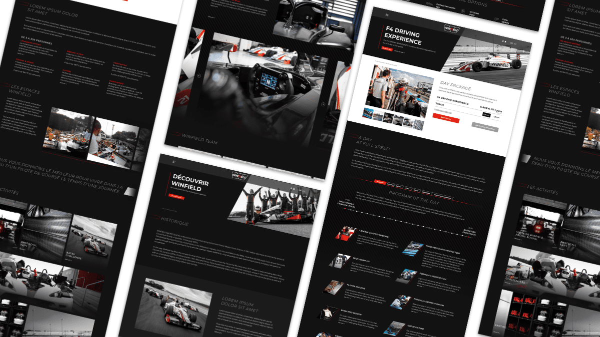 maquette du Site web